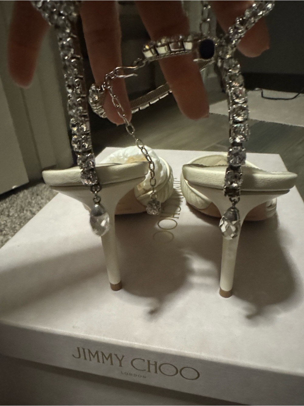 Jimmy Choo Ivory Saeda Tulle heels. - Picture 4 of 9
